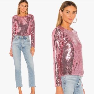 Majorelle Christiana Sequin Top Pink Sparkle Eras Barbiecore XS